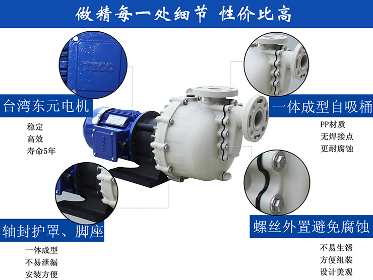 塑料耐腐蝕自吸泵產(chǎn)品結構圖片