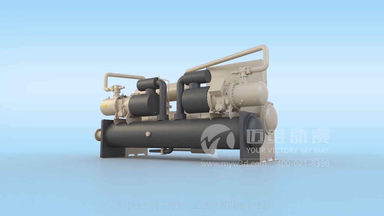 滿液式螺桿冷水機(jī)組三維演示動畫(圖2)