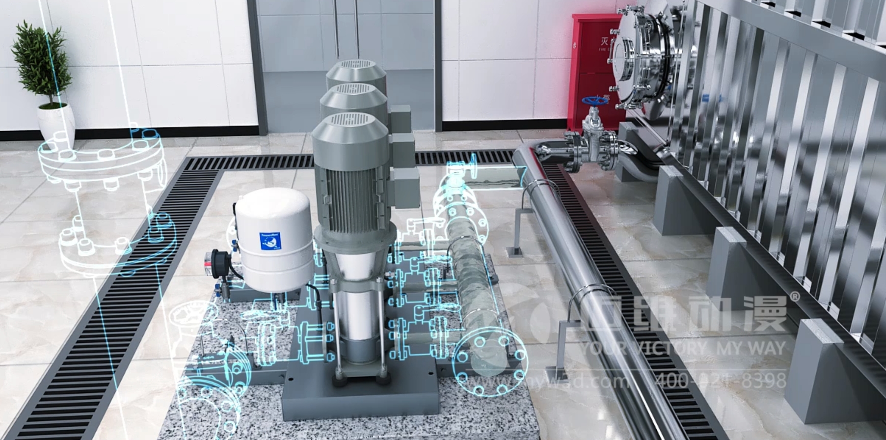 二次供水系統(tǒng)三維動(dòng)畫(圖1) 二次供水系統(tǒng)三維動(dòng)畫(圖1)