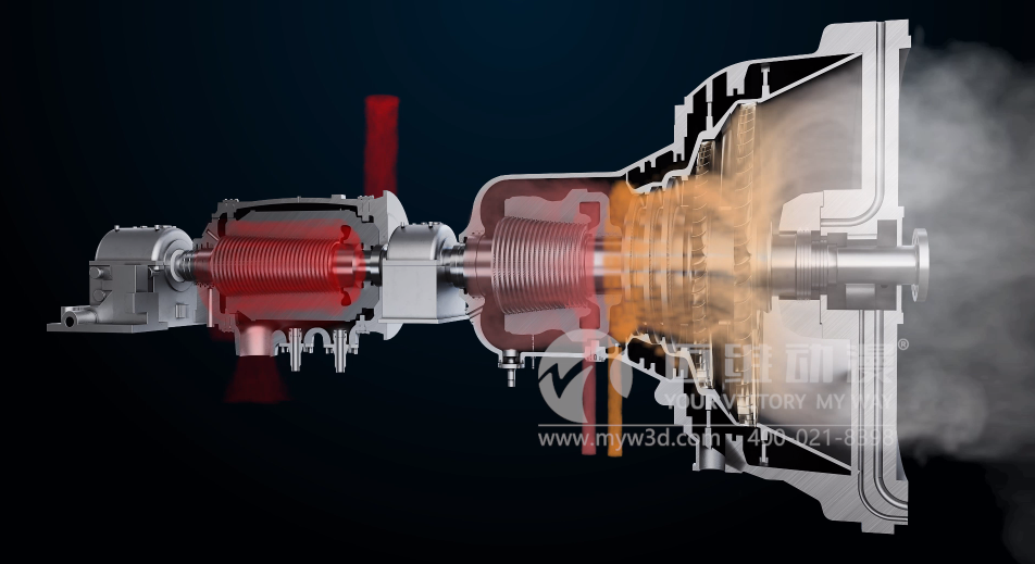高中低壓缸汽輪機產品演示三維動畫(圖1)