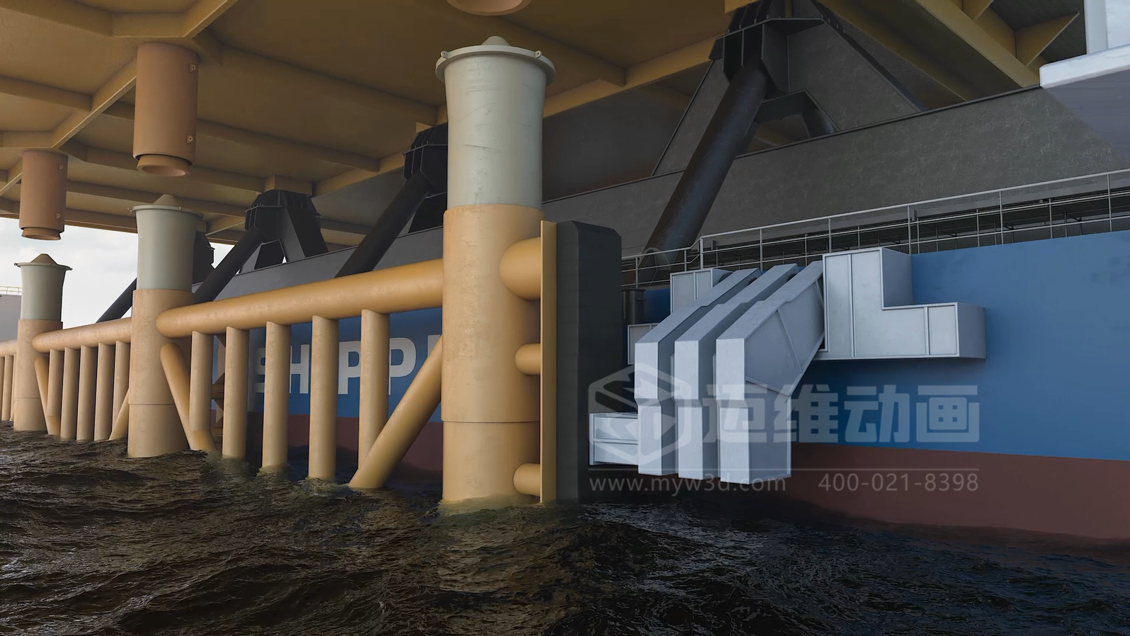 3萬噸級(jí)平臺(tái)浮托安裝三維動(dòng)畫展示(圖4)