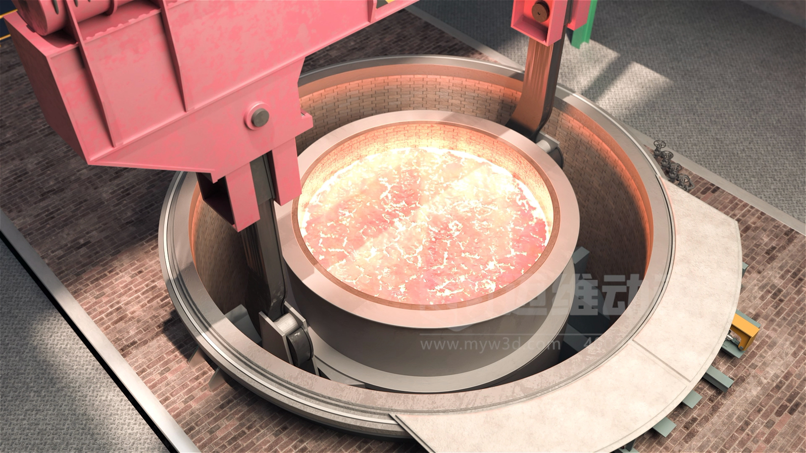 VOD真空精煉爐熔煉工藝流程三維動畫展示(圖2)