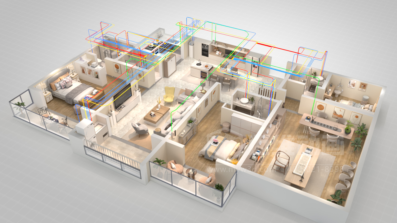 室內(nèi)管道施工工藝三維動(dòng)畫展示(圖1)