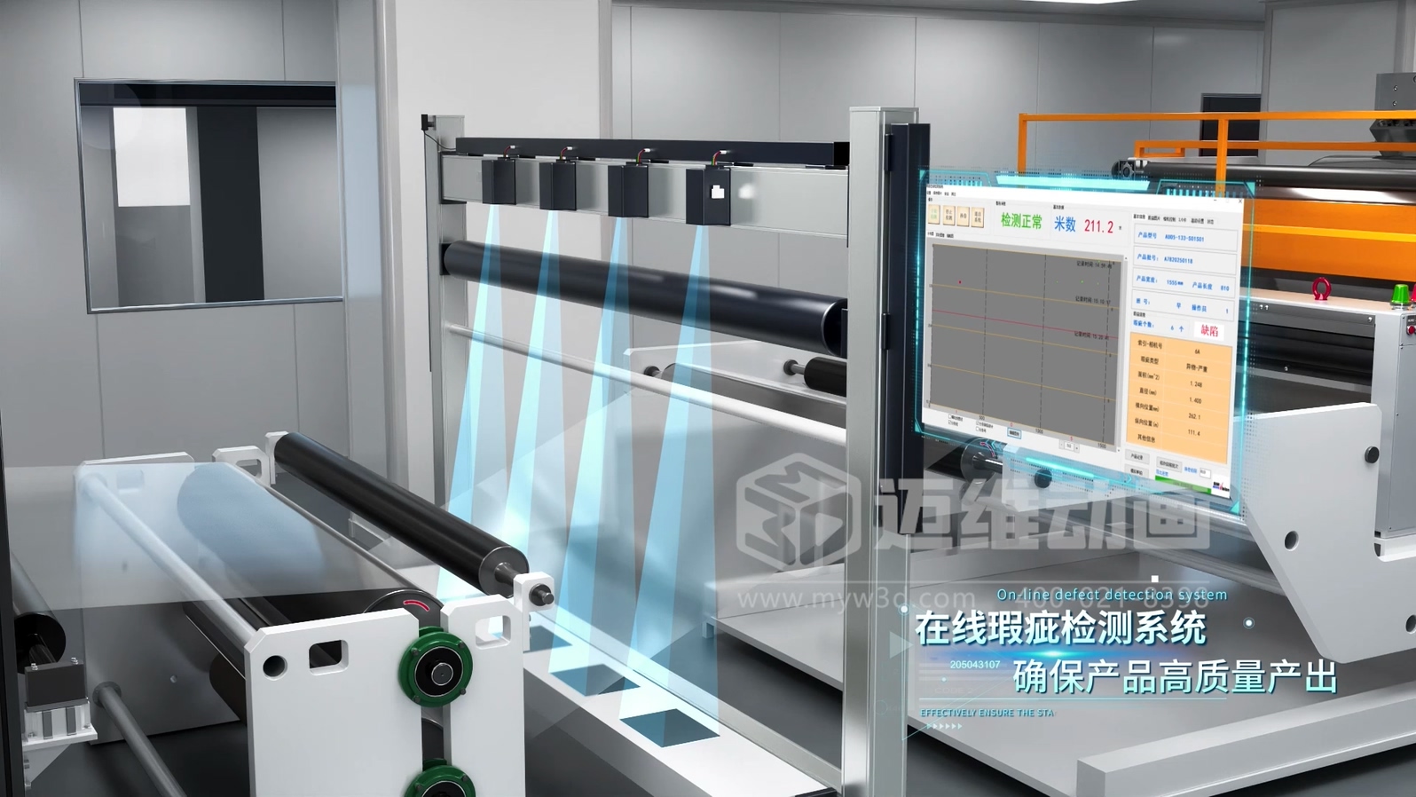 車膜工業(yè)自動化生產(chǎn)線工藝流程3D動畫展示(圖4)