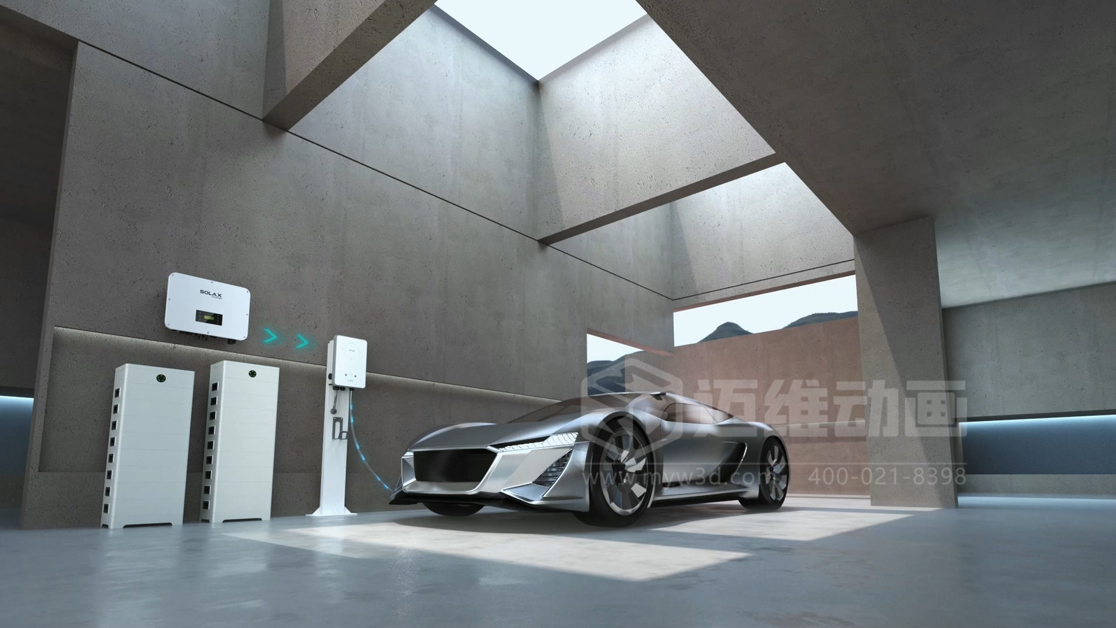 工商業(yè)儲(chǔ)能解決方案-三相混合儲(chǔ)能逆變器三維動(dòng)畫展示(圖2)