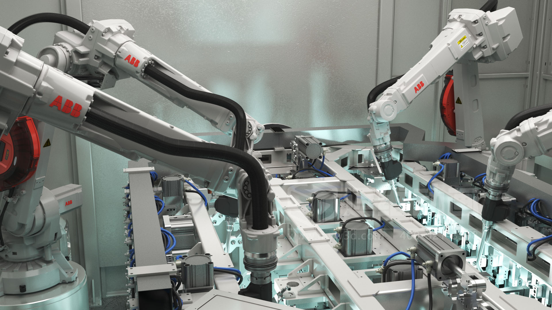 3D 動(dòng)畫透視新能源汽車自動(dòng)化產(chǎn)線！零部件流轉(zhuǎn)、精準(zhǔn)裝配全程可視化，一眼看懂硬核智造(圖2)