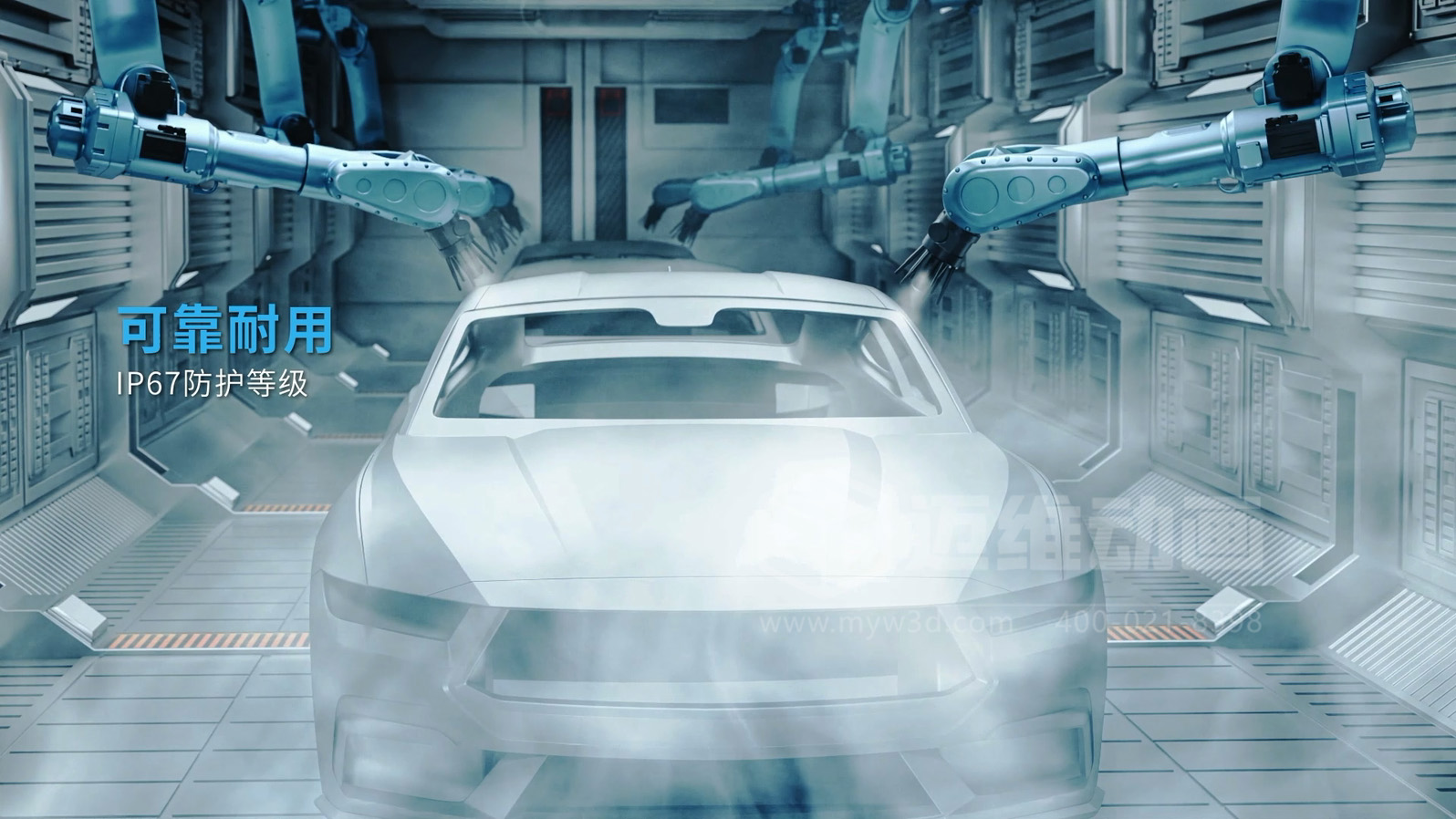 3D 動(dòng)畫透視新能源汽車自動(dòng)化產(chǎn)線！零部件流轉(zhuǎn)、精準(zhǔn)裝配全程可視化，一眼看懂硬核智造(圖6)